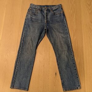 Levi's 501 Blue Straight Jeans with Vintage Appeal